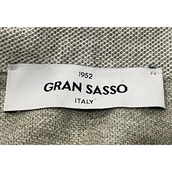 Gran Sasso Oatmeal Brown Polo Short Sleeve Shirt Beige Mens 54 L/XL Italy Made - Picture 5 of 5